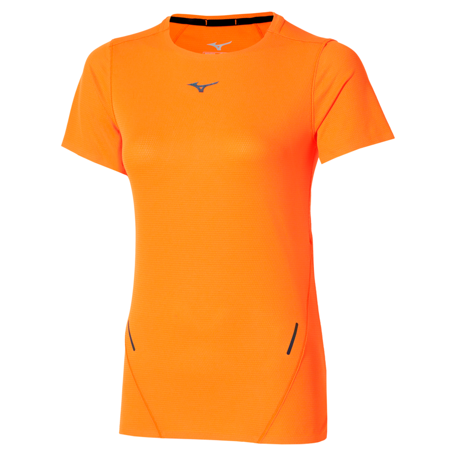 Mizuno Tech Light Dryaeroflow Short Sleeve Tee Tangelo